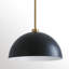 Ensemble de 2 luminaires suspendus surdimensionnés noirs de 15 po-1327221727