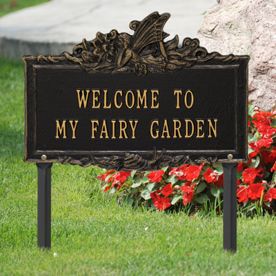 Enseigne de jardin bienvenue à ma fée