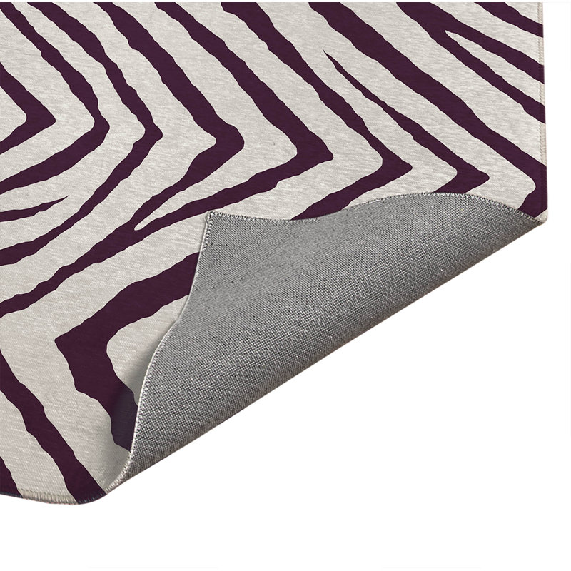Paillasson Zebra, L 3 po x L 5 po, Aubergine