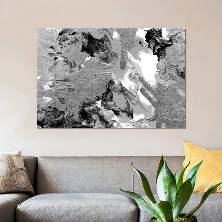 «Rich Marble» par Carol Robinson, reproduction d'art sur toile tendue, H 26 po x l 40 po x P 1,5 po, Toile tendue