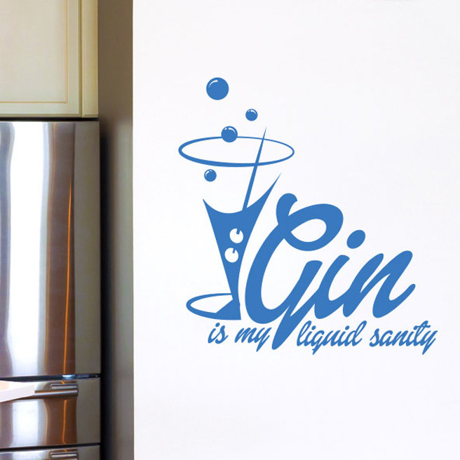 Gin Is My Liquid Sanity Wall Sticker