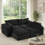 Canapé modulaire sans cadre 109,4 po, sans assemblage requis, canapé modulaire moderne avec assise profonde, fauteuils rembourrés pour la chambre à coucher du salon-1055892960