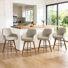 Set of 4 Swivel Upholstered 25'' Counter Stool with Solid Wood Frame & Full Back Arms