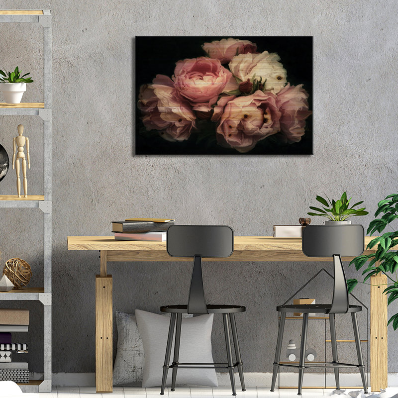 «Vintage Posy» par 5by5collective, reproduction d'art graphique sur toile, H 18 po x l 26 po x p 1,5 po