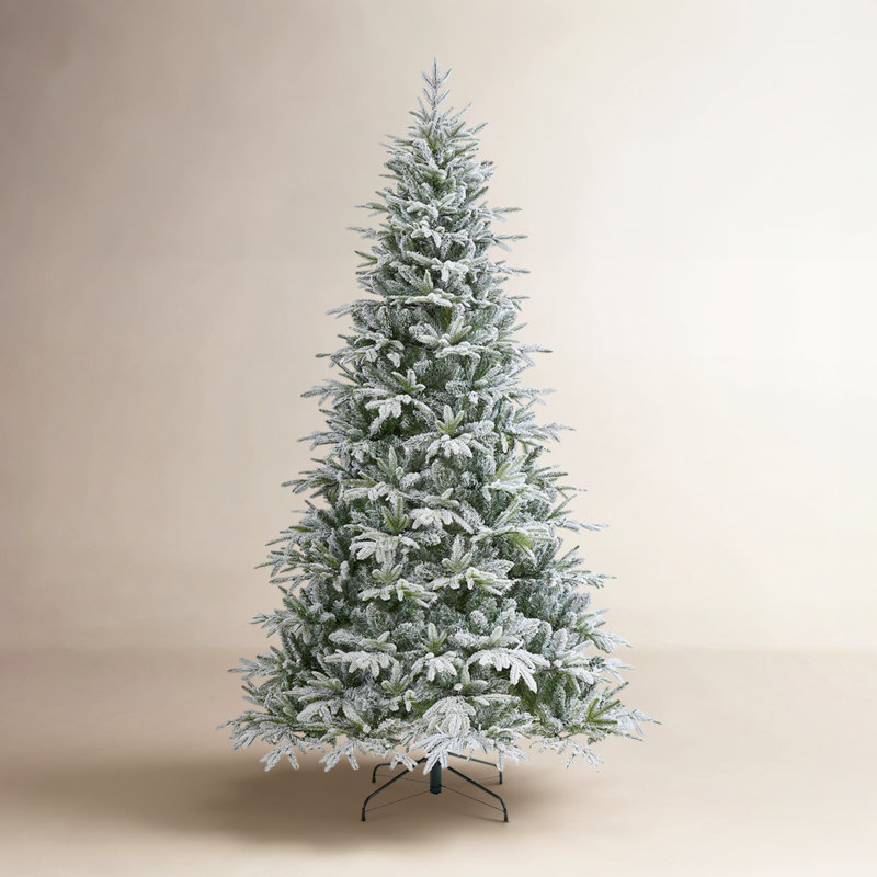 Sapin de Noël givré pré-éclairé, H 7,5 pi