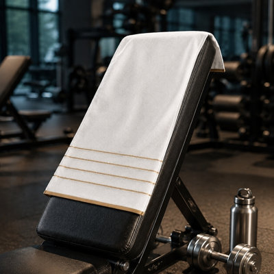 Bath TowelsStripe Bath Towel  Soft Absorbent Bathroom Towel With Decorative Gold Drying Towel For Home Spa Gym Hotel Use  75 X 35 Cm