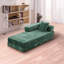 Canapé-lit à dossier en chenille vert foncé