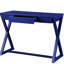 Élégant bureau bleu avec plateau spacieux et plateau en X