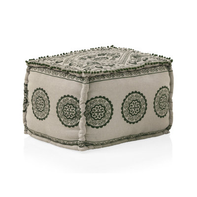 Cashten 45cm Wide Rectangle Geometric Pouffe Ottoman