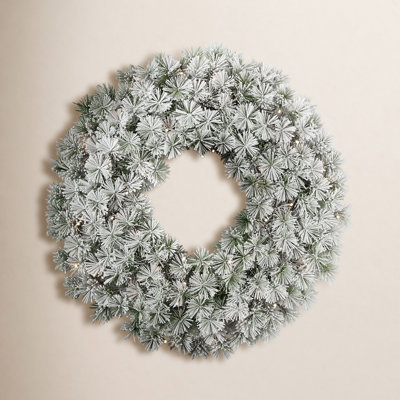 Couronne de sapin enneigé 24 po