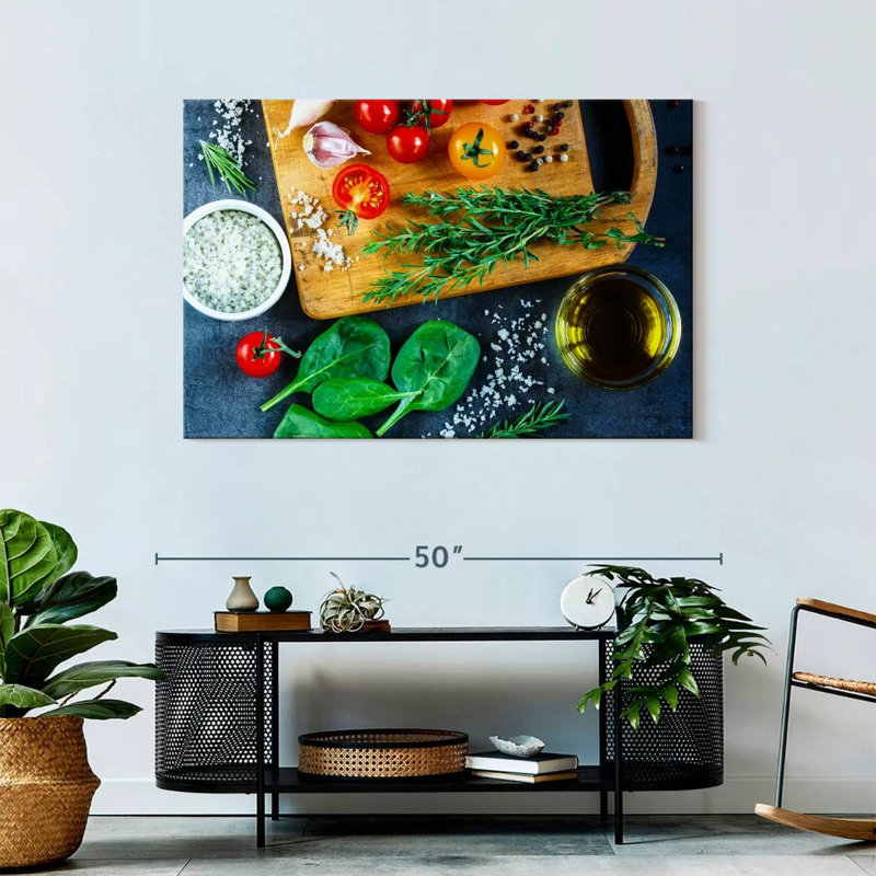 Yarlin Red And Green Vegetables, 30" H x 45" W