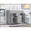 Meuble-lavabo moderne de 36 po avec lavabo supérieur, portes à fermeture douce et tiroirs pour un rangement efficace-378157890
