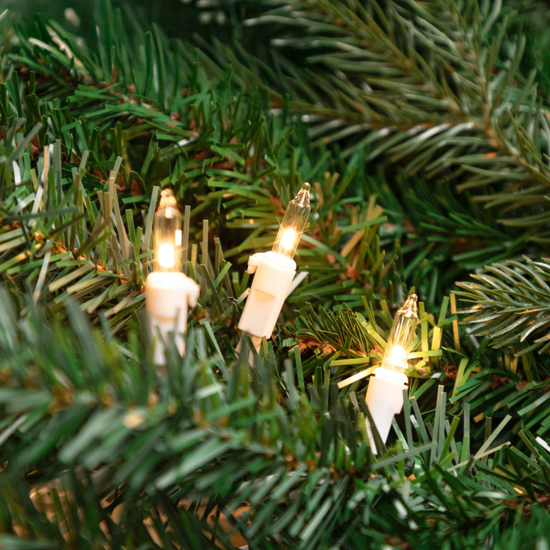 Ensemble de 100 mini lumières de Noël 100 fils 20,25 pi, Transparent/blanc