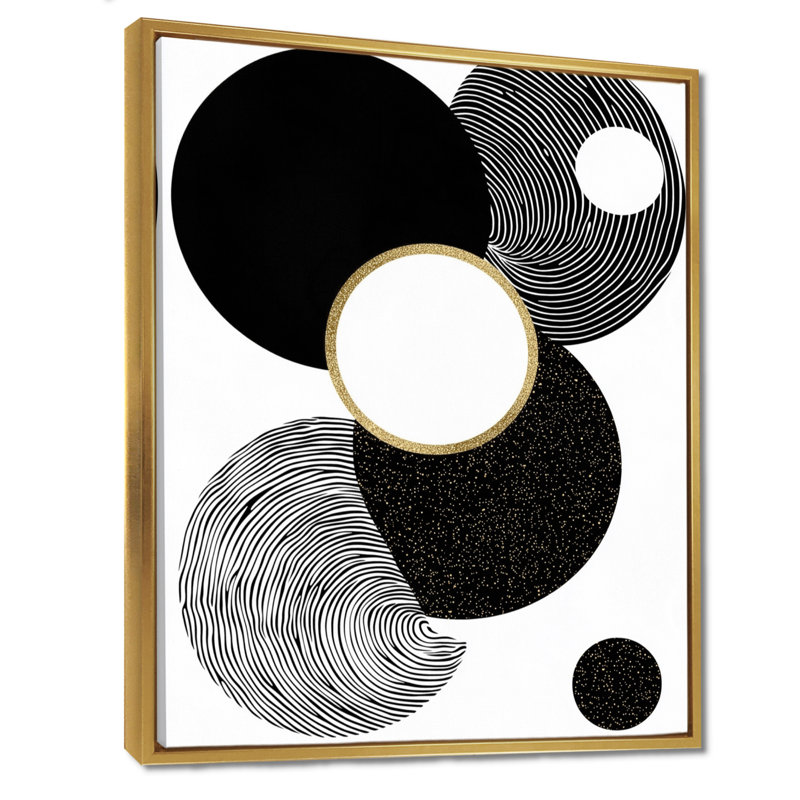 Coalmont - Abstract Wall Art Living Room, Reproduction encadrée sans passe-partout, H 44 po x l 34 po, Doré