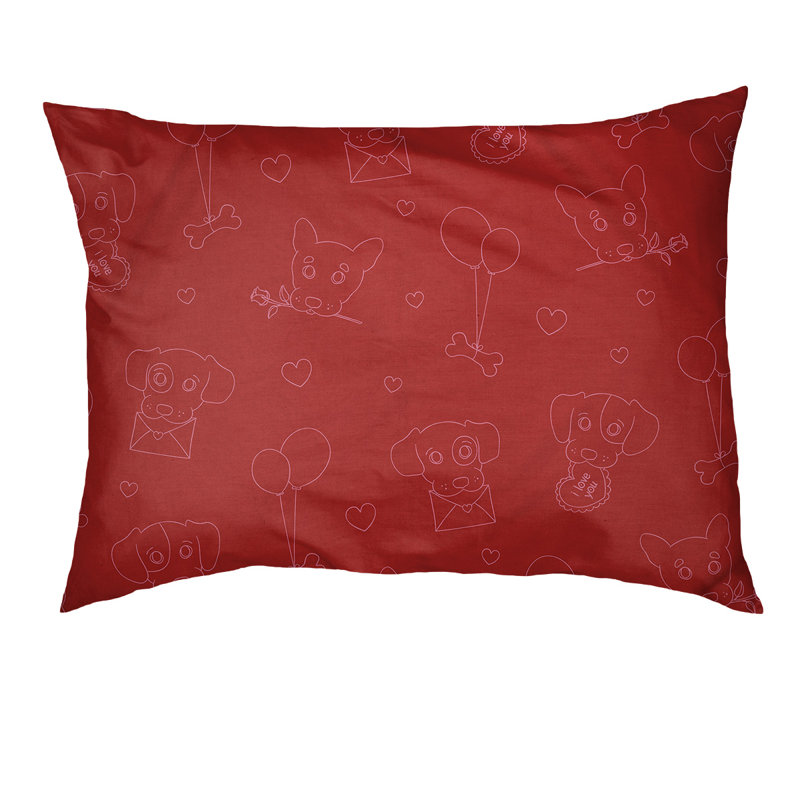 Coussin pour chien d’extérieur st day, Très grand (l 50 po x P 40 po x H 7 po), Cramoisi / rose