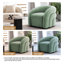 Fauteuil demi-tonneau pivotant rembourré Aunna-249351915