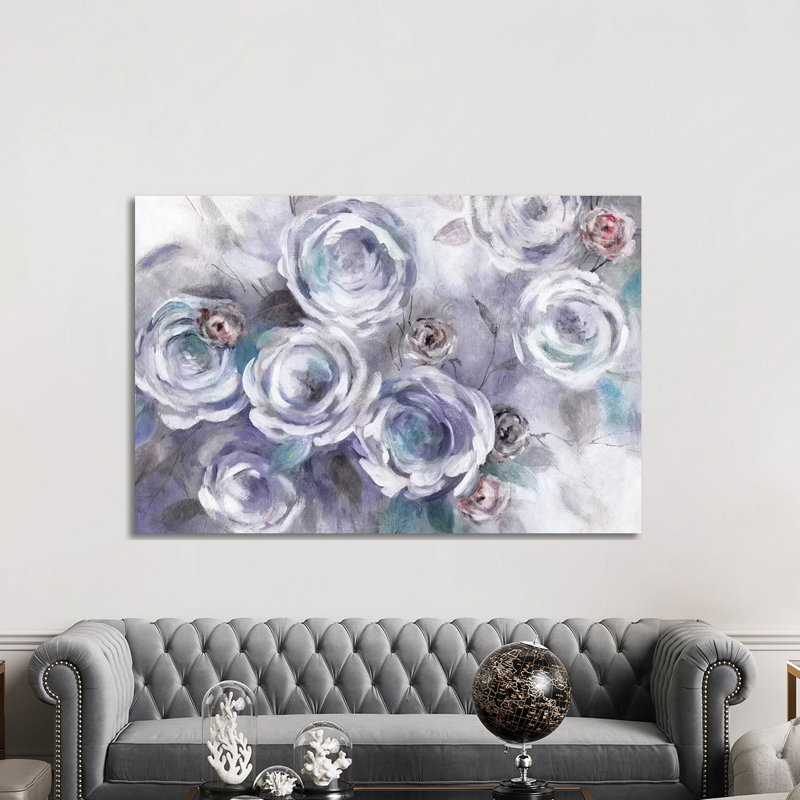 Iced Flowers by Carol Robinson - Painting on Canvas, Wrapped Canvas, 152.5 cm H x 101.5 cm W x 3.175 cm D