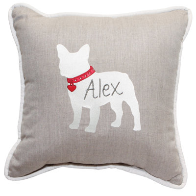 Pet Personalized Pillows Embroidered Sunbrella® Outdoor Throw Pillow