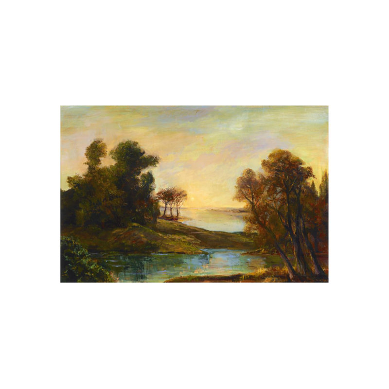 Coucher de soleil par Mercedes Marin - impression, Couche de verre, H 40 po x l 60 po x P 1,5 po