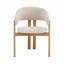 Linen Upholstered Metal Armchair in Beige-189642925-200066840