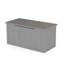 Boîte de rangement extérieure en bois massif - Boîte de rangement multifonctionnelle avec siège et plateau de table pour coussins de patio, jouets de piscine et outils de jardin-121840239-121840236