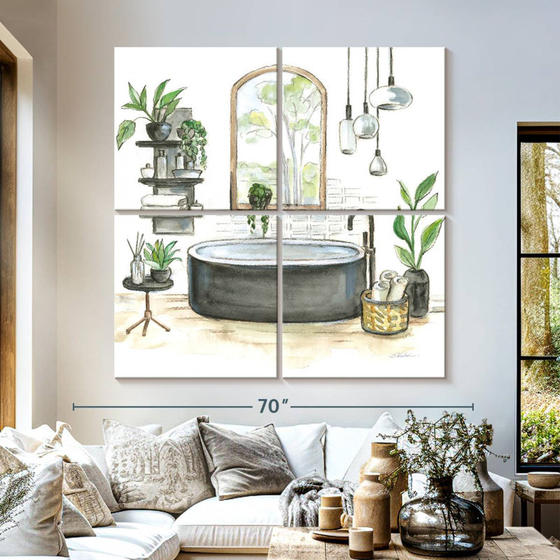 Kerrick Black Bathtub I, 57" H x 57" W