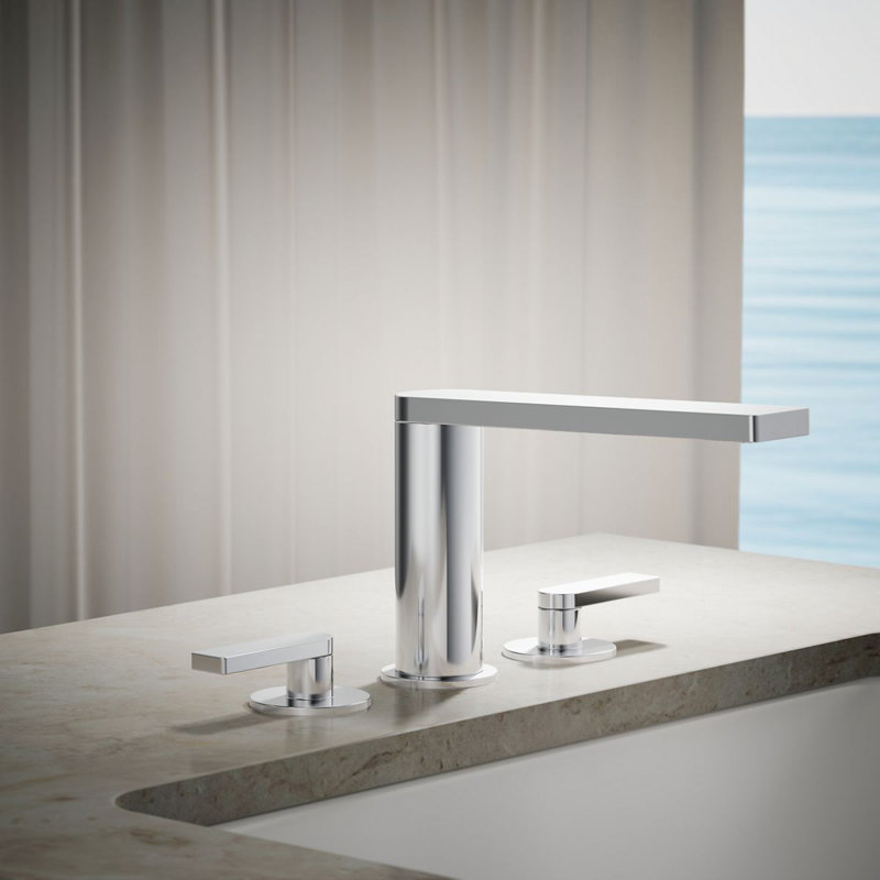 Composed® Double Handle Deck Mounted Roman Tub Faucet Trim with Diverter, Polished Chrome