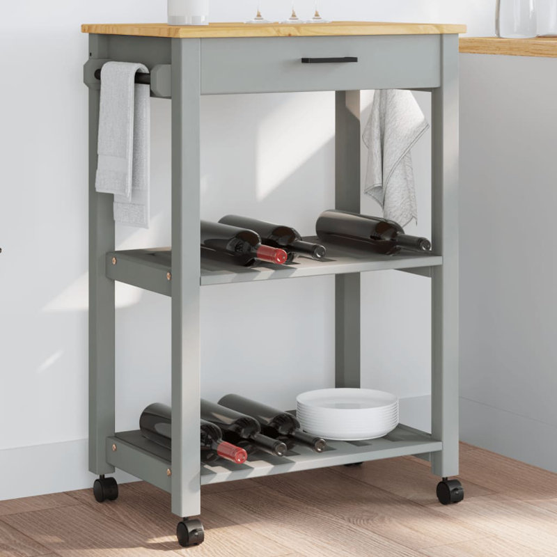 Kitchen Serving Cart, Grey