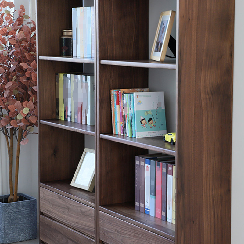 Classic black walnut bookcase