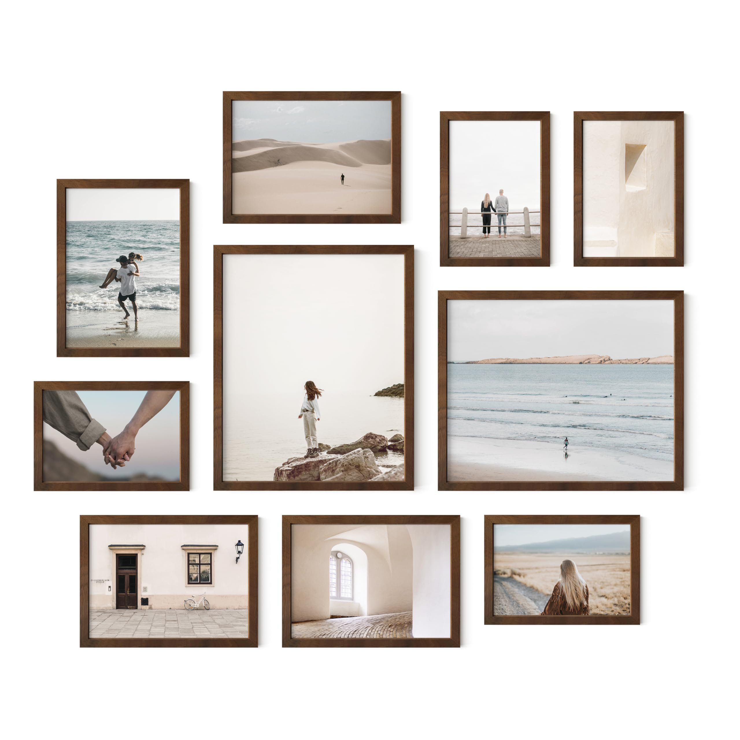 Haus and Hues Oak Gallery Wall Frames 10 Pack | Wayfair