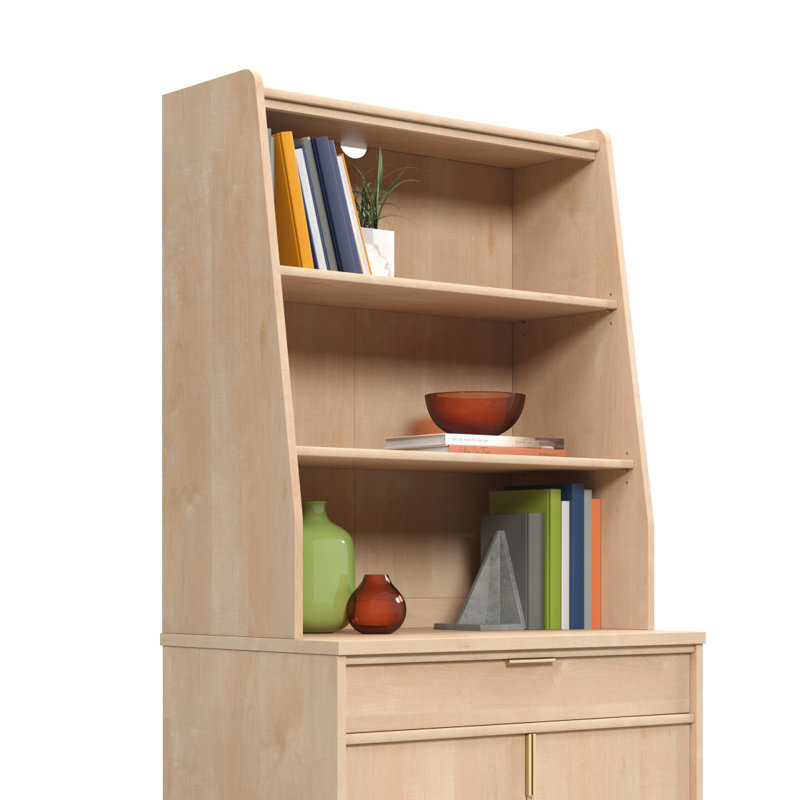 Library Hutch, Brown Finish