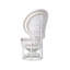 Fauteuil blanc Emanuelle, Linho sable