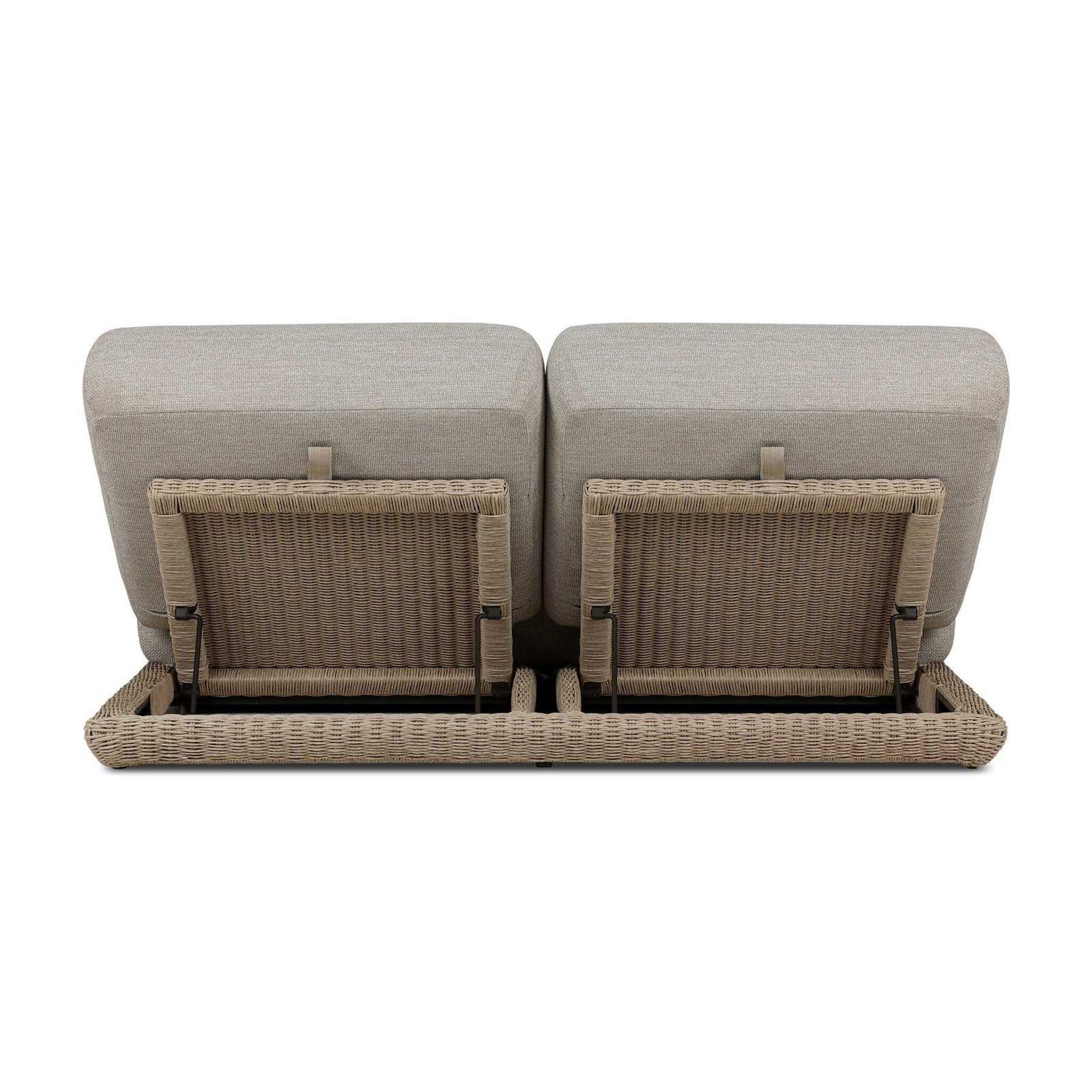 Evie Wicker Outdoor Double Chaise Lounge