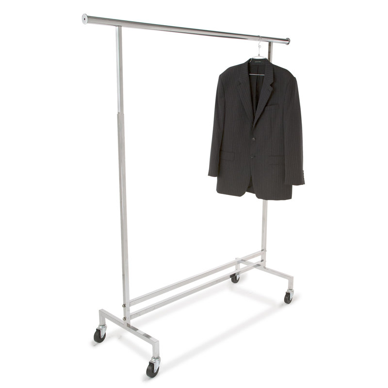 60'' Metal Rolling Industrial Pipe Clothing Rack