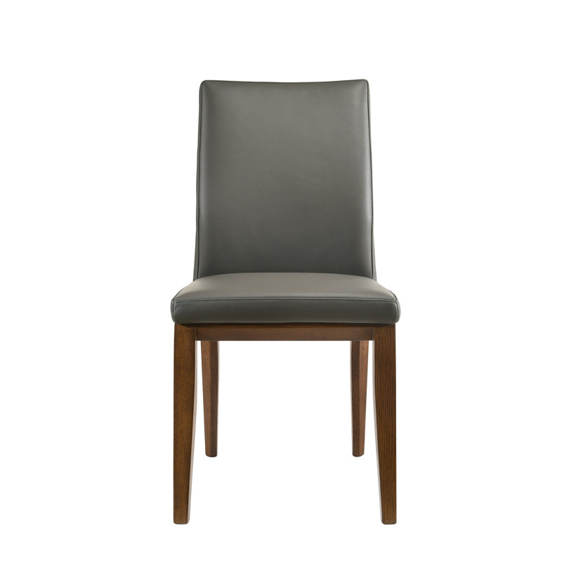 Chaise d'appoint en cuir Cabral, Gris