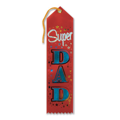 Ruban Super Dad Award - 2 po x 8 po - paquet de 6
