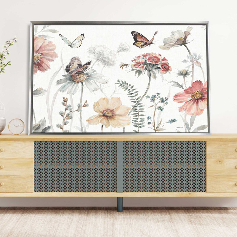 A Country Weekend I Crop by Lisa Audit - Floater Frame Painting on Canvas, 33.5" W x 21.5" H