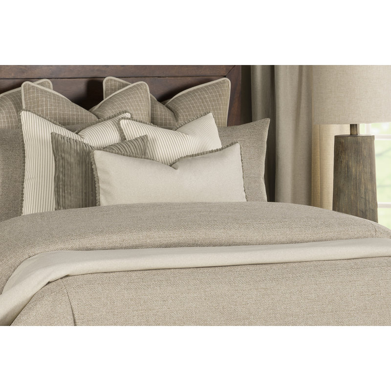 Adventure Tweed Duvet Cover & Insert Set, Cal King Duvet Cover & Insert +2 Shams +2 Pillows, Brown