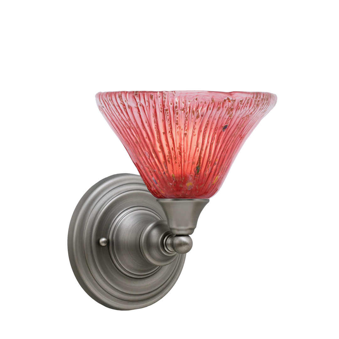 Wall Sconce With 7" Glass Wildon Home® Shade 