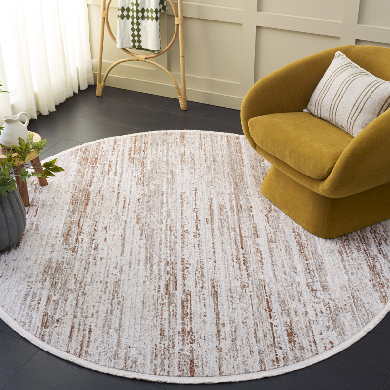 Tapis d'intérieur à performance moderne Kendal, Rond 6 pi 7 po
