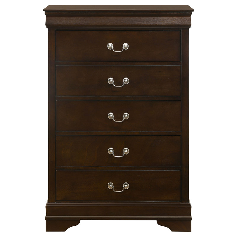 Janson 5-Drawer Bedroom Chest, Cappuccino