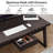 55.1" W Writing Desk with Drawer, MDF-49640842