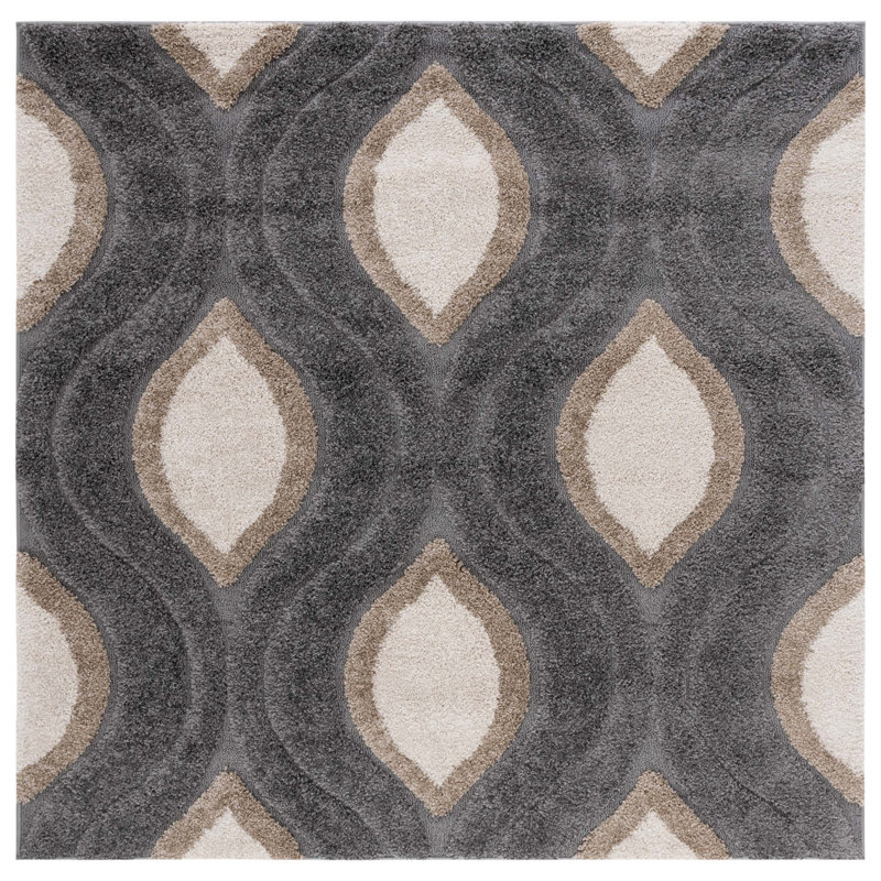 Altizer Shag Performance Geometric Rug, Square 6'7"