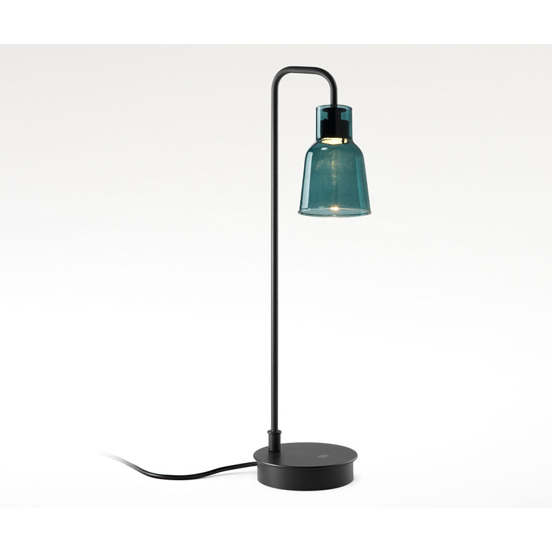Drip Desk Table Lamp, Green Glass