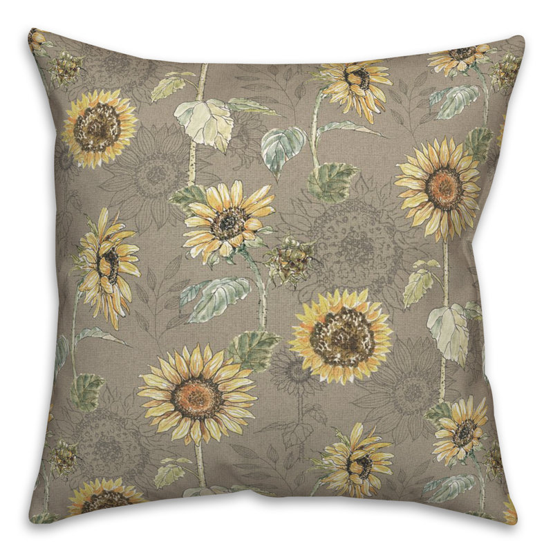 Coussin décoratif en polyester / mélange de polyester, Brun