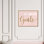 «Typographie and Quotes a Girl with Goals Blush Script Empowered Women Quotes and Sayings», reproduction d'art graphique sur toile