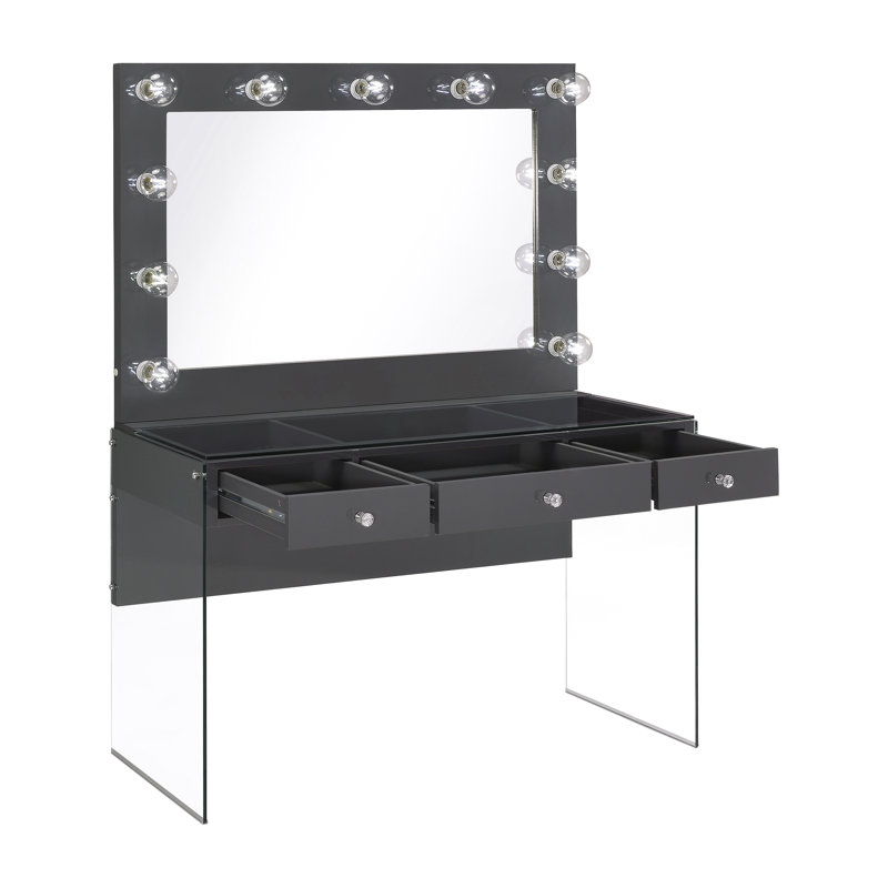 Ensemble coiffeuse et miroir Carlyann