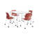 Dailey-" Lola Set 42" L Square Breakroom Table and Chair Set
