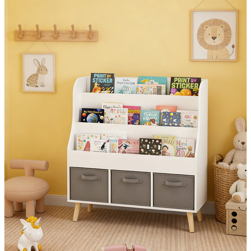 Bibliothèque multifonctionnelle et organisateur de jouets, 35.4