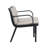 Outdoor Patio PP Loveseat, Black Frame With Beige Cushion-790410510